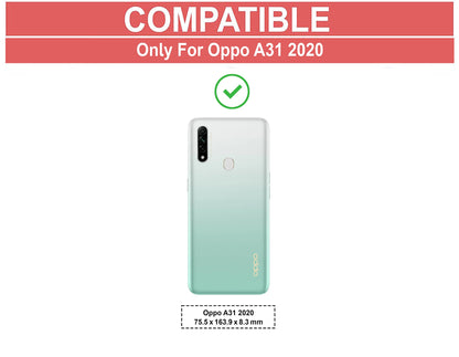 VAKIBO Super Premium Black Border Transparent Case With Corner Protection & Camera Protection Suitable for Oppo A31