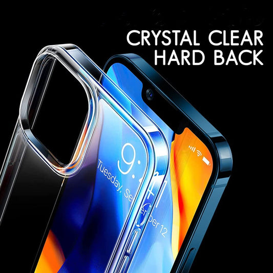 VAKIBO Premium Clear 1.5MM Thick Transparent Soft TPU Rubber Back Cover Case With Camera Protection Suitable for iPhone 12 Pro