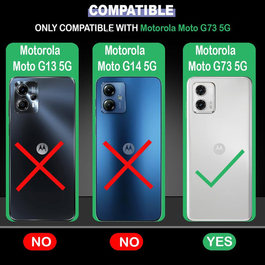 VAKIBO Super Premium Black Border Transparent Case With Corner Protection & Camera Protection Suitable for Moto G73