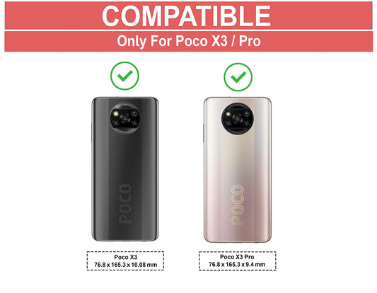 VAKIBO Super Premium Black Border Transparent Case With Corner Protection & Camera Protection Suitable for Mi Poco X3 Pro