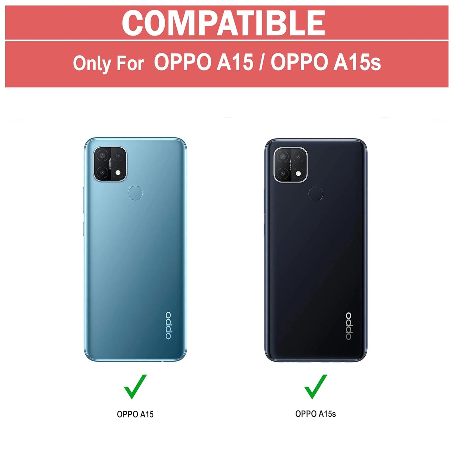 VAKIBO Best Selling Black and Transparent Coloured Made With Soft TPU and Acrylic Back Cover Case With 4 Corner and Camera Protection Suitable for Oppo A15s