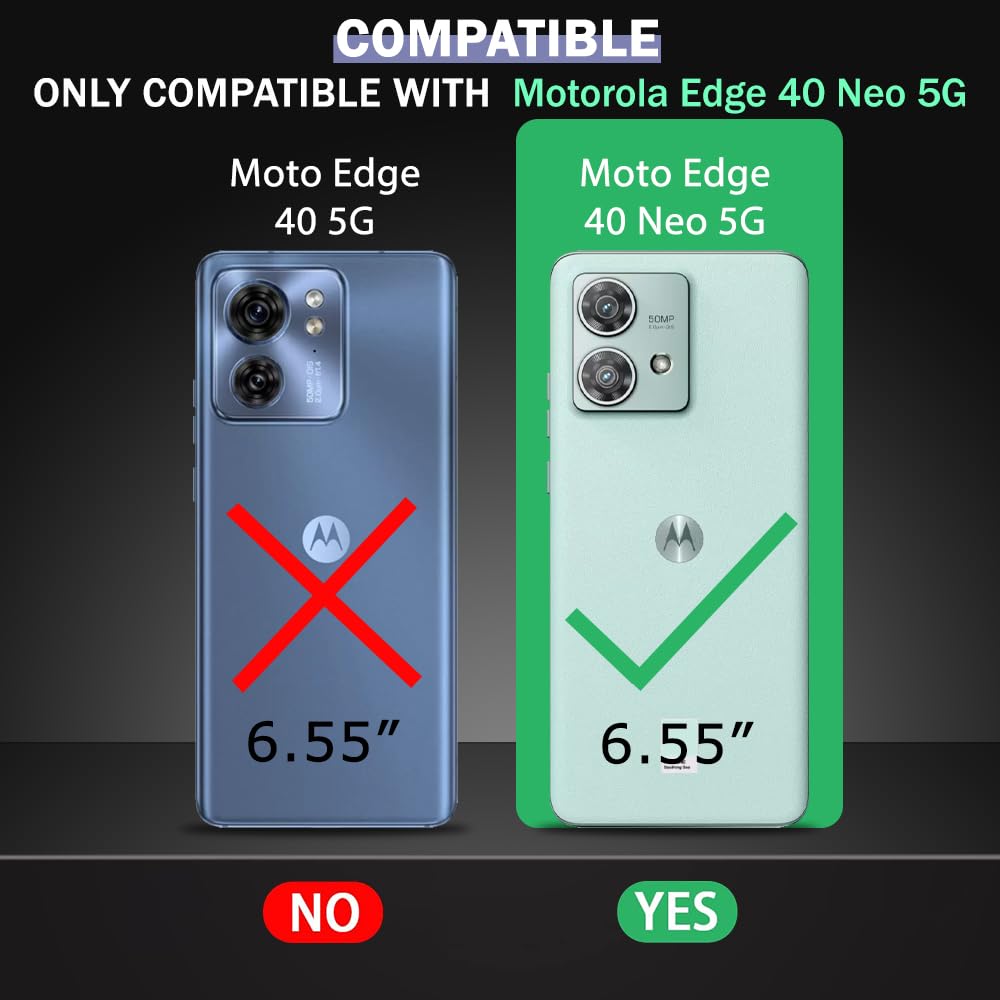 VAKIBO Super Premium Black Border Transparent Case With Corner Protection & Camera Protection Suitable for Moto Edge 40 Neo