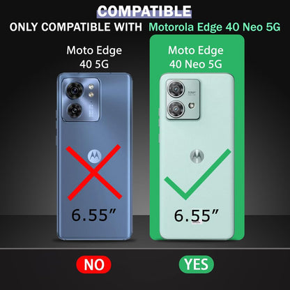 VAKIBO Super Premium Black Border Transparent Case With Corner Protection & Camera Protection Suitable for Moto Edge 40 Neo