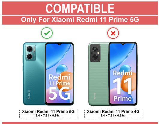 VAKIBO Super Premium Black Border Transparent Case With Corner Protection & Camera Protection Suitable for Mi Redmi 11 Prime 5G