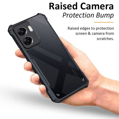 VAKIBO Super Premium Black Border Transparent Case With Corner Protection & Camera Protection Suitable for Oppo A57 4G