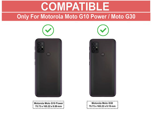 VAKIBO Super Premium Black Border Transparent Case With Corner Protection & Camera Protection Suitable for Moto G10 Power