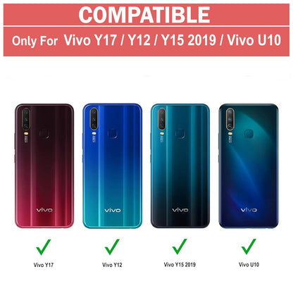 VAKIBO Best Selling Black and Transparent Coloured Made With Soft TPU and Acrylic Back Cover Case With 4 Corner and Camera Protection Suitable for Vivo Y15