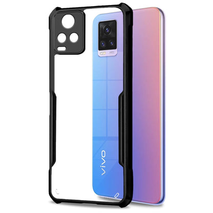 VAKIBO Super Premium Black Border Transparent Case With Corner Protection & Camera Protection Suitable for Vivo V20