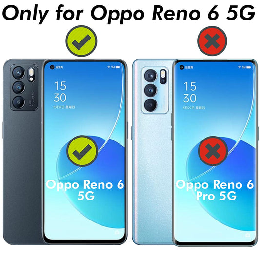VAKIBO Super Premium Black Border Transparent Case With Corner Protection & Camera Protection Suitable for Oppo Reno 6