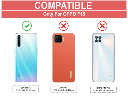 VAKIBO Super Premium Black Border Transparent Case With Corner Protection & Camera Protection Suitable for Oppo F15