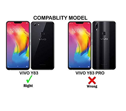 VAKIBO Best Selling Black and Transparent Coloured Made With Soft TPU and Acrylic Back Cover Case With 4 Corner and Camera Protection Suitable for Vivo Y83