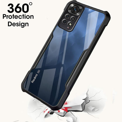 VAKIBO Super Premium Black Border Transparent Case With Corner Protection & Camera Protection Suitable for Mi  Redmi Note 11 Pro