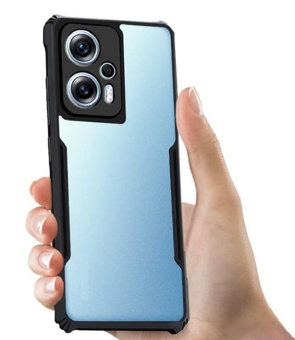 VAKIBO Super Premium Black Border Transparent Case With Corner Protection & Camera Protection Suitable for Moto G23