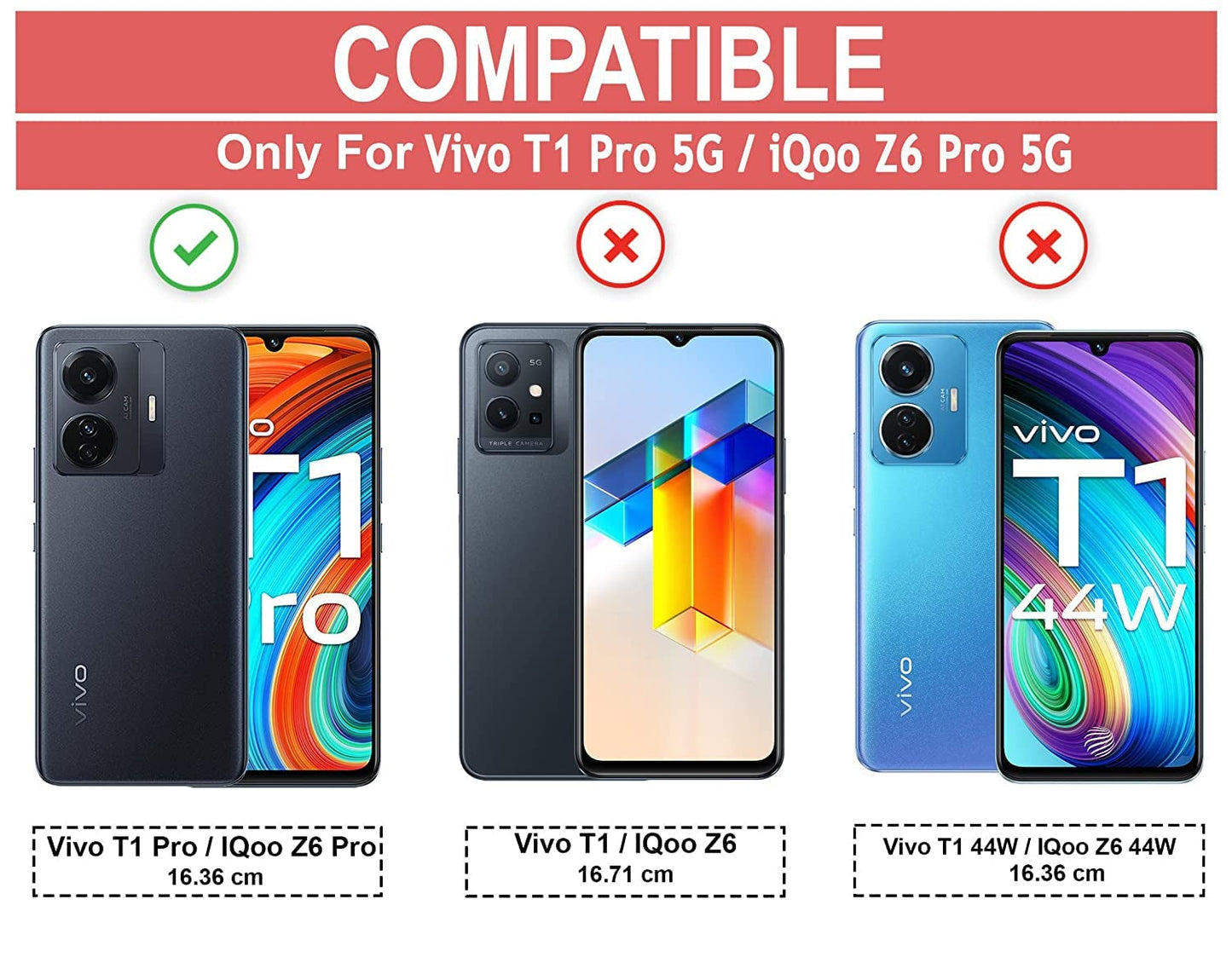 VAKIBO Super Premium Black Border Transparent Case With Corner Protection & Camera Protection Suitable for iQOO Z6 Pro 5G