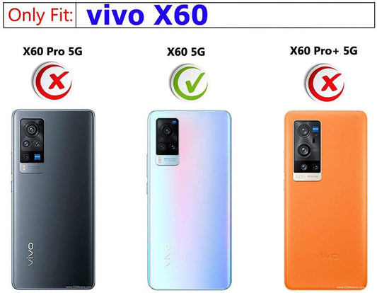 VAKIBO Best Selling Black and Transparent Coloured Made With Soft TPU and Acrylic Back Cover Case With 4 Corner and Camera Protection Suitable for Vivo X60