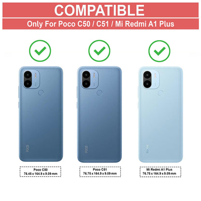 VAKIBO Super Premium Black Border Transparent Case With Corner Protection & Camera Protection Suitable for Mi Redmi C51