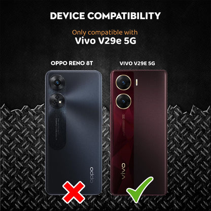 VAKIBO Super Premium Black Border Transparent Case With Corner Protection & Camera Protection Suitable for Vivo V29E