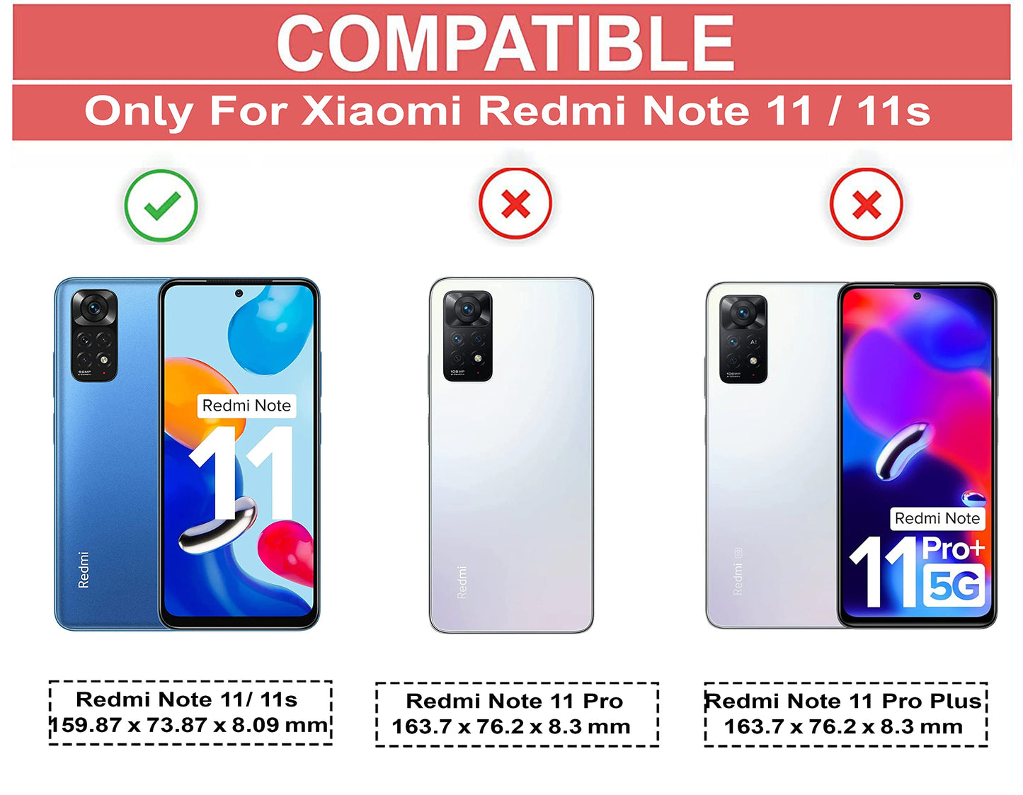VAKIBO Super Premium Black Border Transparent Case With Corner Protection & Camera Protection Suitable for Mi Redmi Note 11s