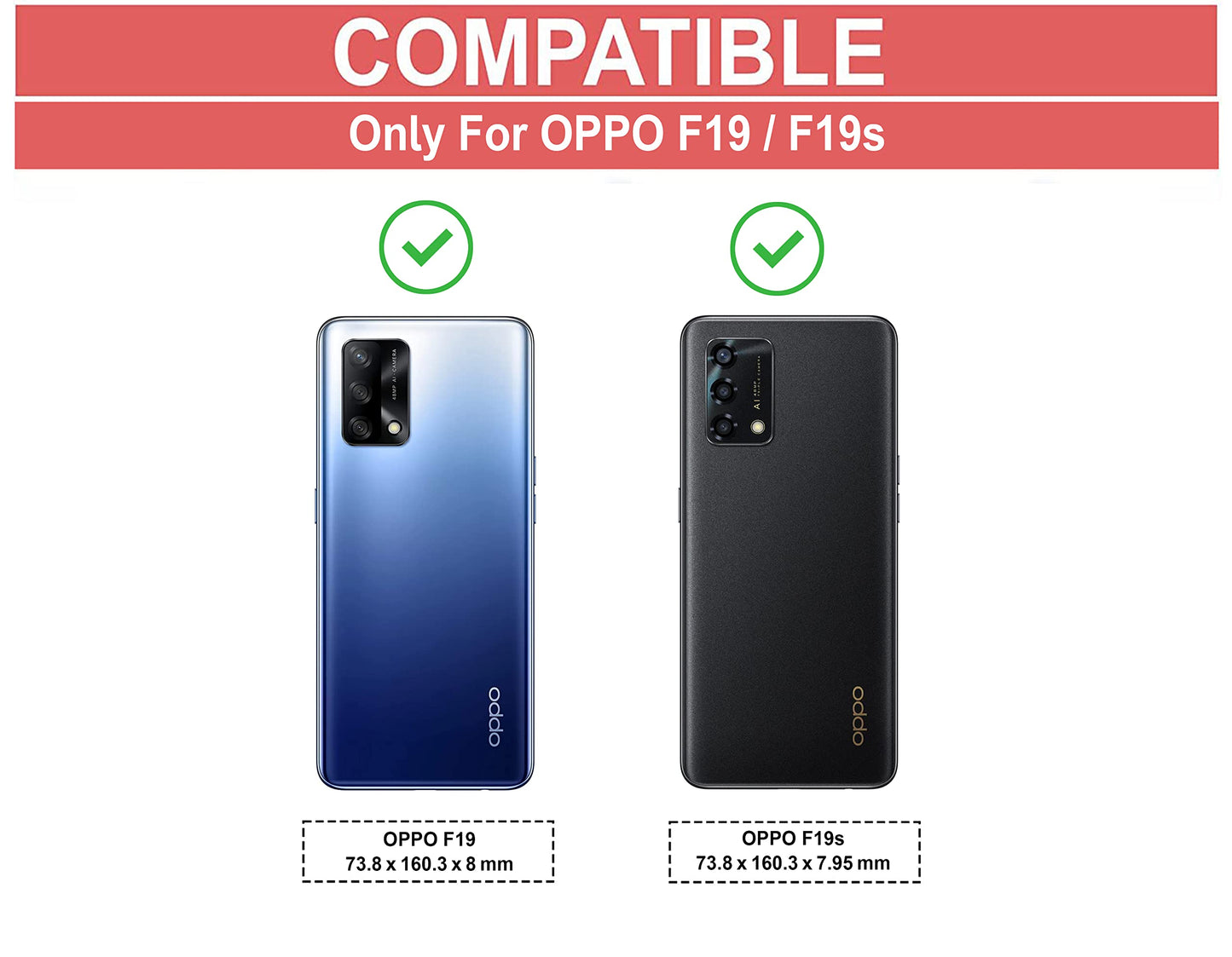 VAKIBO Super Premium Black Border Transparent Case With Corner Protection & Camera Protection Suitable for Oppo F19