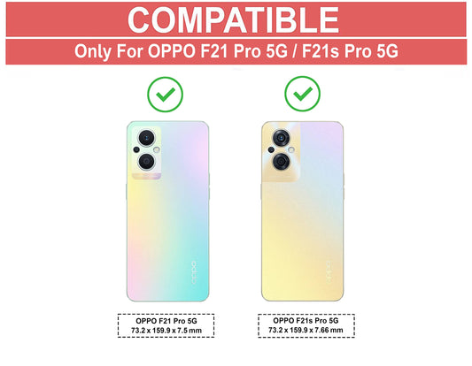 VAKIBO Super Premium Black Border Transparent Case With Corner Protection & Camera Protection Suitable for Oppo F21 Pro 5G