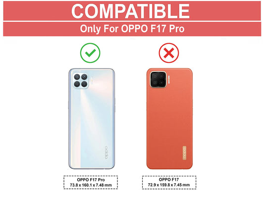 VAKIBO Super Premium Black Border Transparent Case With Corner Protection & Camera Protection Suitable for Oppo F17 Pro
