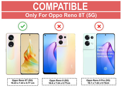 VAKIBO Super Premium Black Border Transparent Case With Corner Protection & Camera Protection Suitable for Oppo Reno 8T