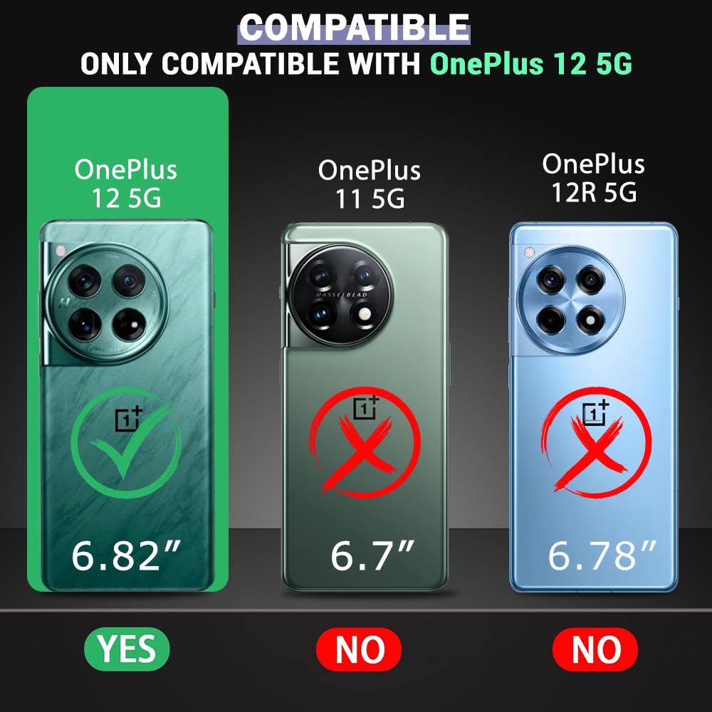 VAKIBO Super Premium Black Border Transparent Case With Corner Protection & Camera Protection Suitable for OnePlus 12