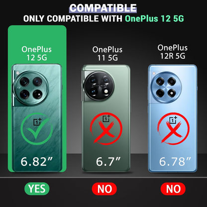 VAKIBO Super Premium Black Border Transparent Case With Corner Protection & Camera Protection Suitable for OnePlus 12