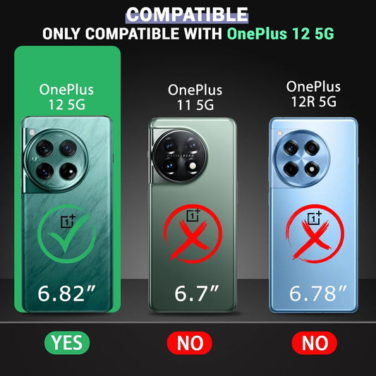 VAKIBO Super Premium Black Border Transparent Case With Corner Protection & Camera Protection Suitable for OnePlus 12