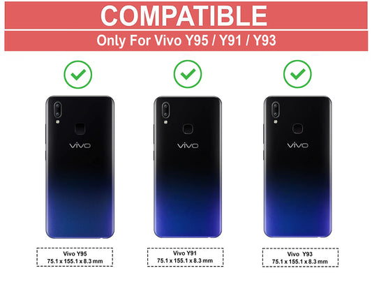 VAKIBO Super Premium Black Border Transparent Case With Corner Protection & Camera Protection Suitable for Vivo Y91