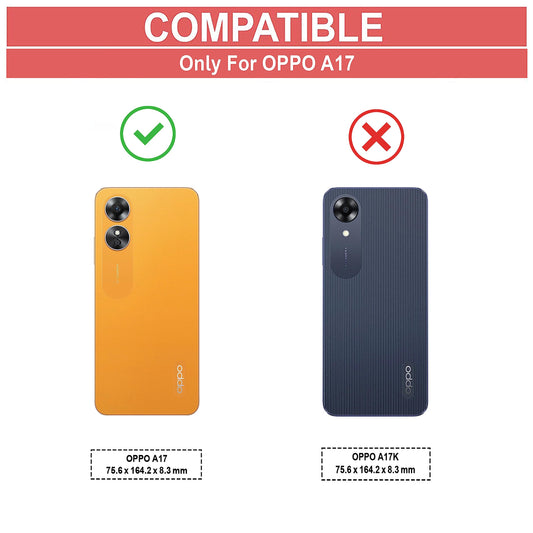 VAKIBO Super Premium Black Border Transparent Case With Corner Protection & Camera Protection Suitable for Oppo A17