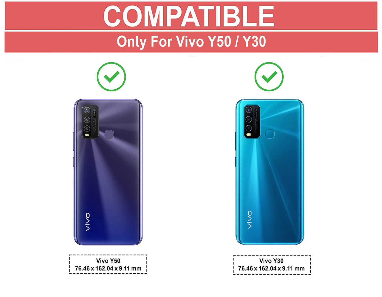 VAKIBO Super Premium Black Border Transparent Case With Corner Protection & Camera Protection Suitable for Vivo Y50