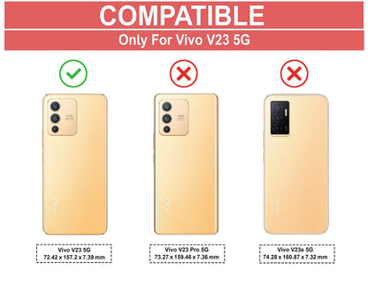 VAKIBO Super Premium Black Border Transparent Case With Corner Protection & Camera Protection Suitable for Vivo V23 5G
