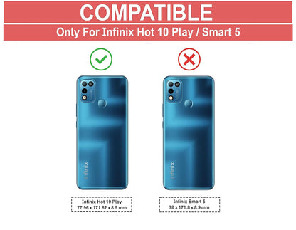 VAKIBO Super Premium Black Border Transparent Case With Corner Protection & Camera Protection Suitable for Infinix Hot 10 Play