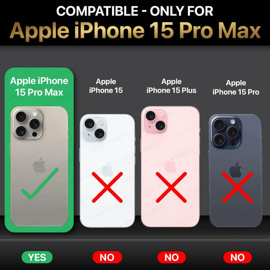 VAKIBO Super Premium Black Border Transparent Case With Corner Protection & Camera Protection Suitable for iPhone 15 Pro Max 6.7
