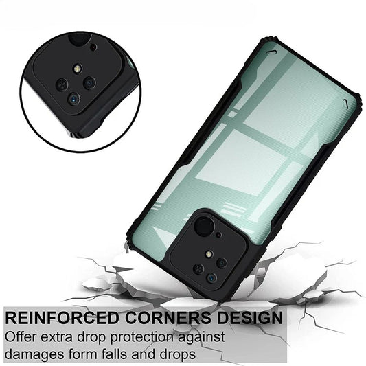 VAKIBO Super Premium Black Border Transparent Case With Corner Protection & Camera Protection Suitable for Mi Poco C40