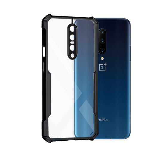 VAKIBO Super Premium Black Border Transparent Case With Corner Protection & Camera Protection Suitable for Oneplus 7 Pro