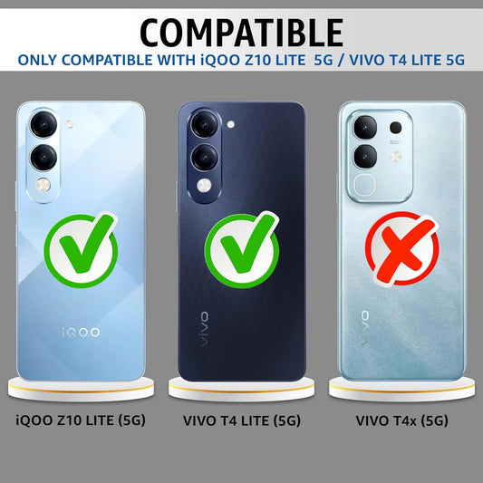 VAKIBO Super Premium Black Border Transparent Case With Corner Protection & Camera Protection Suitable for Iqoo Z10 Lite