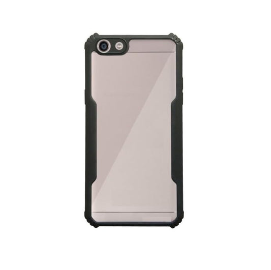 VAKIBO Best Selling Black and Transparent Coloured Made With Soft TPU and Acrylic Back Cover Case With 4 Corner and Camera Protection Suitable for Vivo Y55L