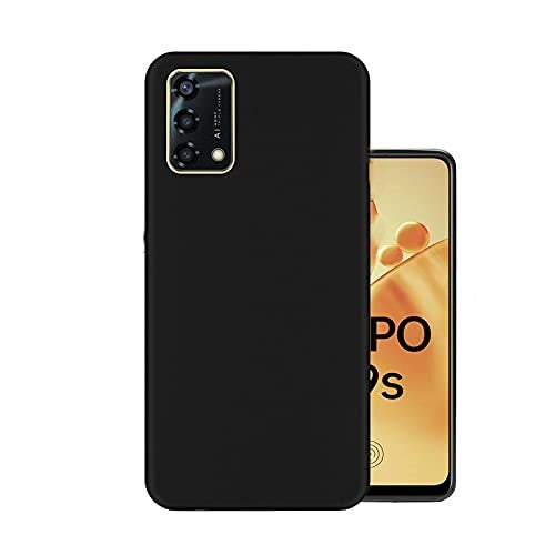 VAKIBO 1.2 MM Thick Black Coloured Soft TPU Rubber Back Cover Case With Camera Protection Ring Suitable for OPPO F19