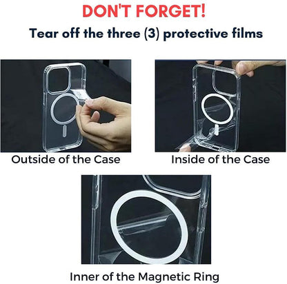 VAKIBO Megnatic Magsafe Black Coloured Soft with Hard back Back Cover Case With Camera Protection Ring Suitable for iPhone 14