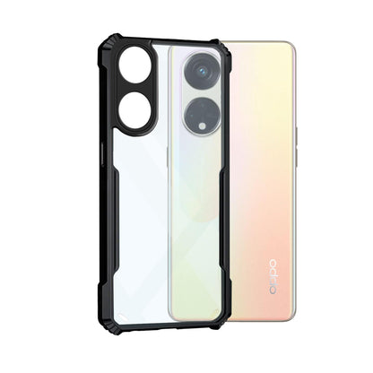 VAKIBO Super Premium Black Border Transparent Case With Corner Protection & Camera Protection Suitable for Oppo Reno 8T