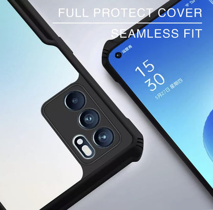 VAKIBO Super Premium Black Border Transparent Case With Corner Protection & Camera Protection Suitable for Oppo Reno 6