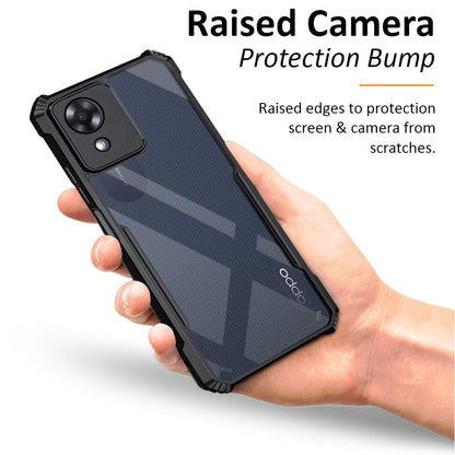 VAKIBO Super Premium Black Border Transparent Case With Corner Protection & Camera Protection Suitable for Oppo A17K