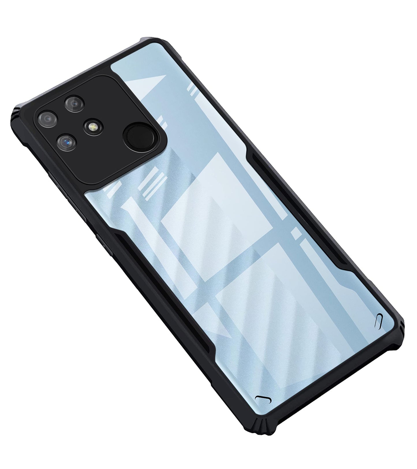 VAKIBO Super Premium Black Border Transparent Case With Corner Protection & Camera Protection Suitable for Realme Narzo 50A