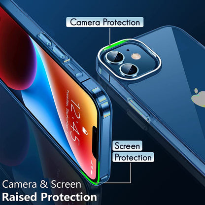 VAKIBO Premium Clear 1.5MM Thick Transparent Soft TPU Rubber Back Cover Case With Camera Protection Suitable for iPhone 12 Pro
