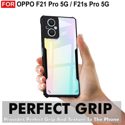 VAKIBO Super Premium Black Border Transparent Case With Corner Protection & Camera Protection Suitable for Oppo F21S Pro 5G