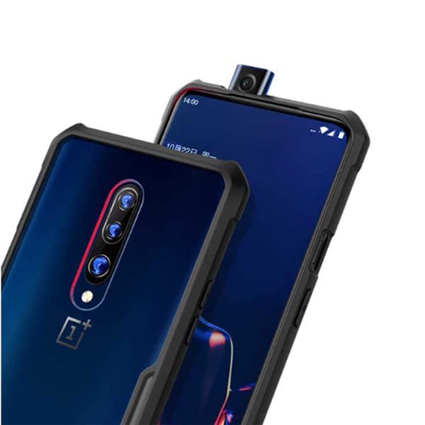 VAKIBO Super Premium Black Border Transparent Case With Corner Protection & Camera Protection Suitable for Oneplus 7 Pro