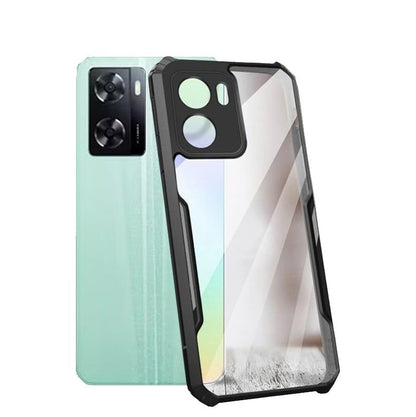 VAKIBO Super Premium Black Border Transparent Case With Corner Protection & Camera Protection Suitable for Oppo A77