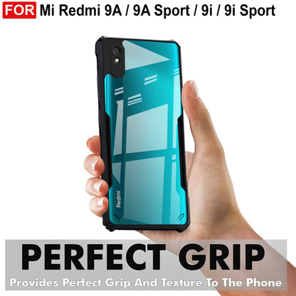 VAKIBO Super Premium Black Border Transparent Case With Corner Protection & Camera Protection Suitable for Mi Redmi 9i SPORT